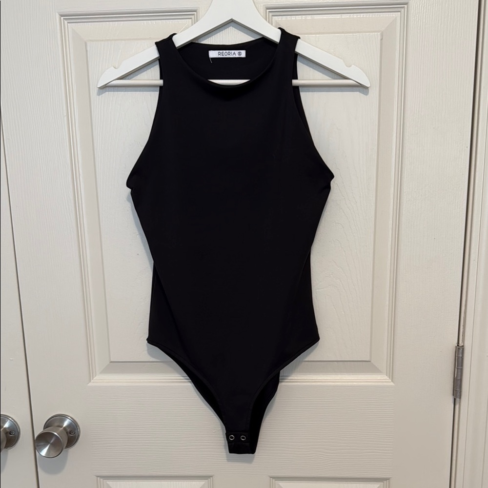 ReoRia Black Bodysuit Top